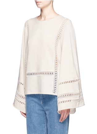 Front View - Click To Enlarge - CHLOÉ - Dot embroidery wool-cashmere sweater