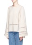 Front View - Click To Enlarge - CHLOÉ - Dot embroidery wool-cashmere sweater