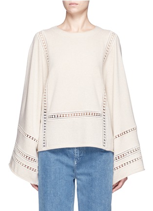 Main View - Click To Enlarge - CHLOÉ - Dot embroidery wool-cashmere sweater