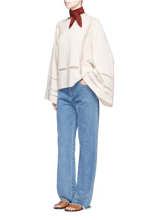 Figure View - Click To Enlarge - CHLOÉ - Dot embroidery wool-cashmere sweater