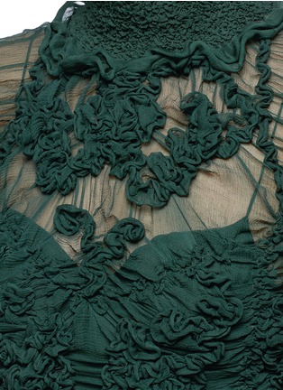 Detail View - Click To Enlarge - CHLOÉ - Raised embroidery silk crépon blouse