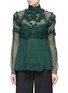 Main View - Click To Enlarge - CHLOÉ - Raised embroidery silk crépon blouse