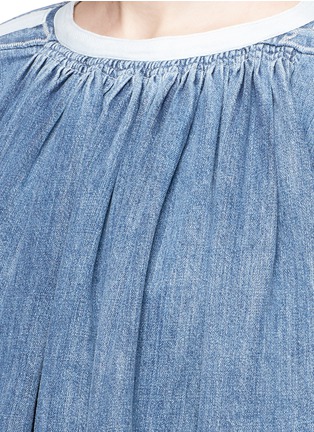 Detail View - Click To Enlarge - CHLOÉ - Frayed hem cotton denim top