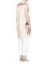 Back View - Click To Enlarge - CHLOÉ - Ethnic embrodiered silk blend linen tunic