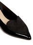 Detail View - Click To Enlarge - ISA TAPIA - 'Clement' suede heart patent leather skimmer flats