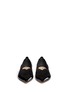 Front View - Click To Enlarge - ISA TAPIA - 'Clement' suede heart patent leather skimmer flats
