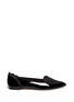 Main View - Click To Enlarge - ISA TAPIA - 'Clement' suede heart patent leather skimmer flats