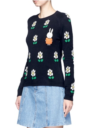 Front View - Click To Enlarge - CHINTI & PARKER - x Miffy 'Miffy Daisy' cashmere sweater
