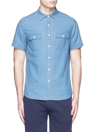 Main View - Click To Enlarge - ALEX MILL - 'Dobby Roadhouse' stitch chambray shirt