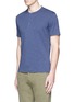 Front View - Click To Enlarge - ALEX MILL - Garment dyed cotton slub Henley shirt
