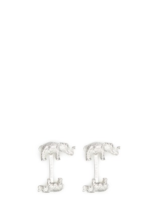 Main View - Click To Enlarge - DEAKIN & FRANCIS  - Big and small elephant cufflinks