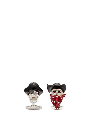 Figure View - Click To Enlarge - DEAKIN & FRANCIS  - Asymmetric pirate and cowboy cufflinks