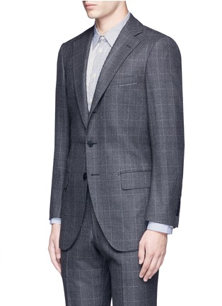 Front View - Click To Enlarge - TOMORROWLAND - Dormeuil® wool windowpane check blazer