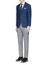 Figure View - Click To Enlarge - TOMORROWLAND - Zegna® windowpane check wool-cashmere soft blazer