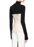 Back View - Click To Enlarge - CÉDRIC CHARLIER - Corset panel virgin wool blend sweater