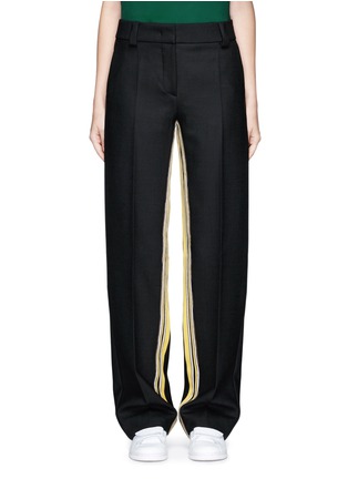 Main View - Click To Enlarge - CÉDRIC CHARLIER - Striped inseam wide leg pants