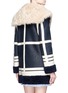 Back View - Click To Enlarge - CÉDRIC CHARLIER - Fur collar sheepskin shearling coat