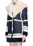 Front View - Click To Enlarge - CÉDRIC CHARLIER - Fur collar sheepskin shearling coat