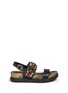 Main View - Click To Enlarge - ASH - 'Stone' crystal embellished leather slingback sandals