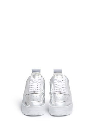 Front View - Click To Enlarge - 90293 - 'Racerr' mirror leather platform sneakers