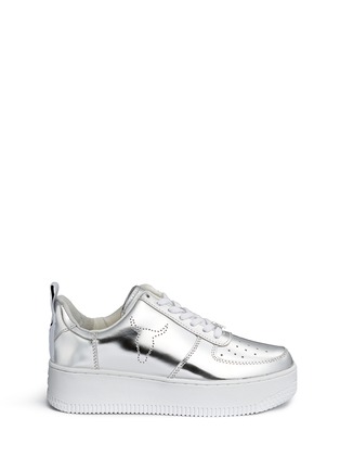 Main View - Click To Enlarge - 90293 - 'Racerr' mirror leather platform sneakers