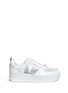Main View - Click To Enlarge - 90293 - 'Racemesh' logo leather platform sneakers