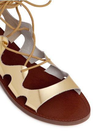 Detail View - Click To Enlarge - 90293 - 'Baby' low gladiator calf leather sandals