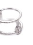 Detail View - Click To Enlarge - MESSIKA - 'Glam'Azone 2 Rows Pavé' diamond 18k white gold ring