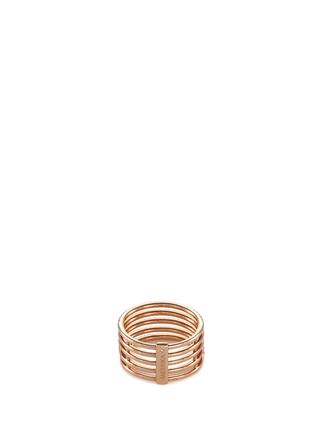 Detail View - Click To Enlarge - MESSIKA - 'Gatsby 5 Rows' diamond 18k rose gold ring
