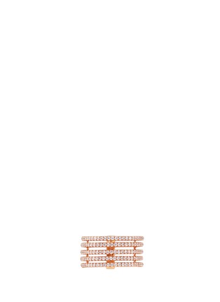 Main View - Click To Enlarge - MESSIKA - 'Gatsby 5 rows' diamond 18k rose gold ring
