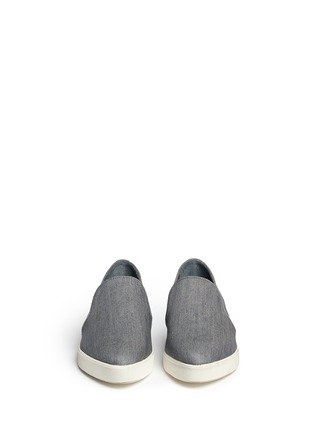 Front View - Click To Enlarge - VINCE - 'Pierce' denim skate slip-ons