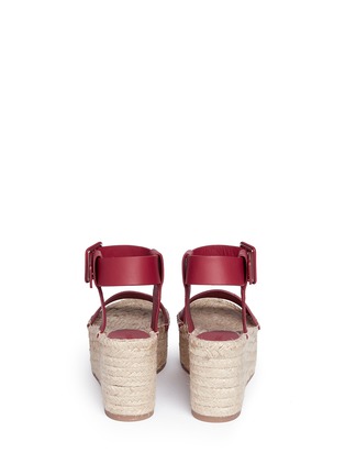 Back View - Click To Enlarge - VINCE - 'Abby' leather espadrille platform sandals