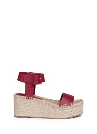 Main View - Click To Enlarge - VINCE - 'Abby' leather espadrille platform sandals