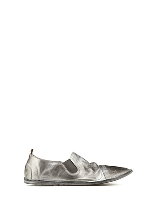 Main View - Click To Enlarge - MARSÈLL - Metallic leather slip-ons