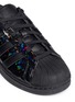 Detail View - Click To Enlarge - ADIDAS - 'Superstar' holographic leather sneakers