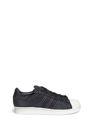 Main View - Click To Enlarge - ADIDAS - 'Superstar' waxed leather sneakers