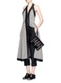 Figure View - Click To Enlarge - MARNI - Crystal appliqué bonded crepe leather pouch