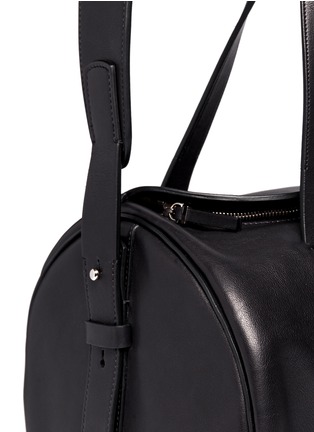 Detail View - Click To Enlarge - THE ROW - 'Drum' pony hair strap leather shoulder bag