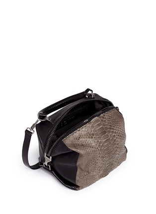 Detail View - Click To Enlarge - BOYY - 'Mini Martin Cube' python leather panel bag