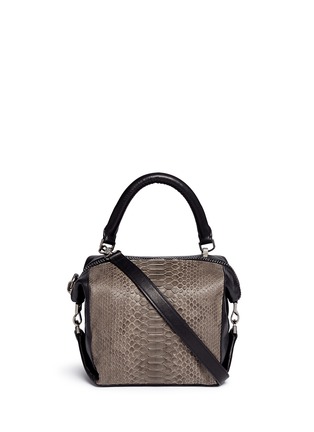 Main View - Click To Enlarge - BOYY - 'Mini Martin Cube' python leather panel bag