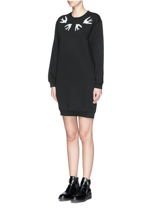 Front View - Click To Enlarge - MC Q - Swallow sequin embroidery sweater dress