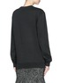 Back View - Click To Enlarge - MC Q - Sequin abstract Egyptian pattern sweatshirt