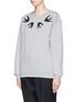 Front View - Click To Enlarge - MC Q - Swallow sequin embroidery sweatshirt
