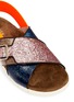 Detail View - Click To Enlarge - MSGM - Glitter cross strap slingback sandals