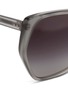 Detail View - Click To Enlarge - LINDA FARROW - Oversize slim angular acetate sunglasses