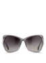 Main View - Click To Enlarge - LINDA FARROW - Oversize slim angular acetate sunglasses