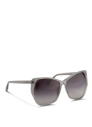 Figure View - Click To Enlarge - LINDA FARROW - Oversize slim angular acetate sunglasses