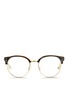 Main View - Click To Enlarge - LINDA FARROW - Acetate browline metal frame optical glasses