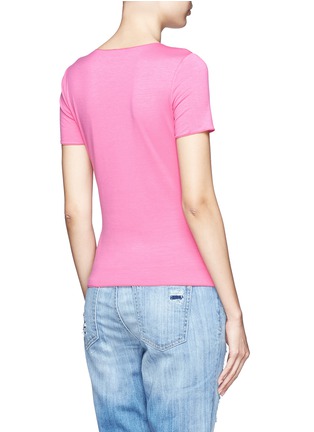 Back View - Click To Enlarge - ARMANI COLLEZIONI - Round neck jersey tee
