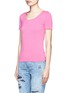 Front View - Click To Enlarge - ARMANI COLLEZIONI - Round neck jersey tee